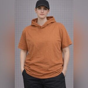 George Warm Tangerine Hooded Tee